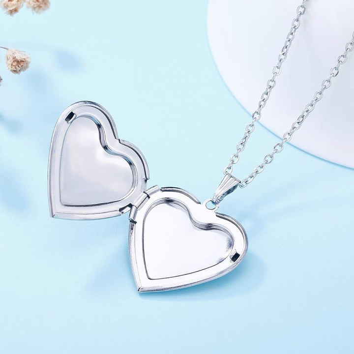 Love Heart Locket Necklace That Holds Pictures Polished Lockets Necklaces Birthday Gifts