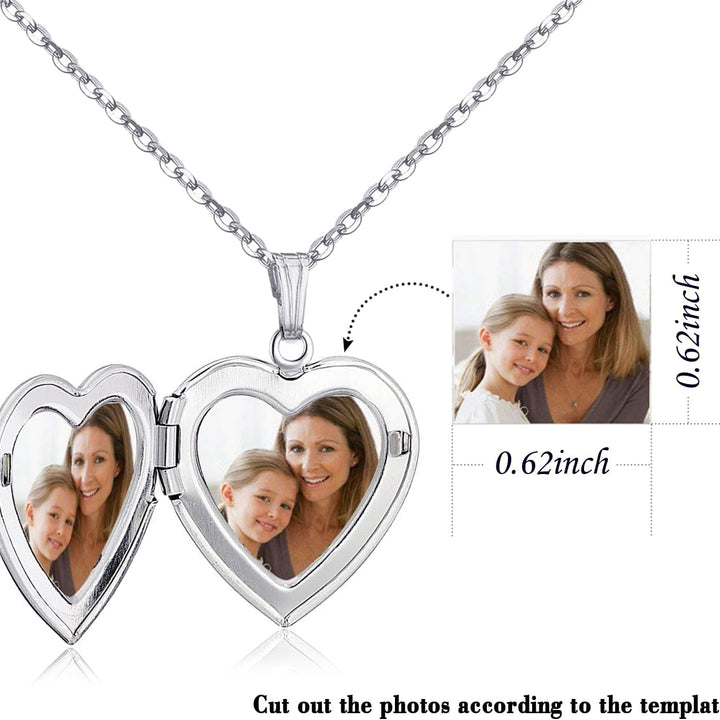 Love Heart Locket Necklace That Holds Pictures Polished Lockets Necklaces Birthday Gifts