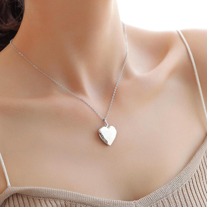 Love Heart Locket Necklace That Holds Pictures Polished Lockets Necklaces Birthday Gifts