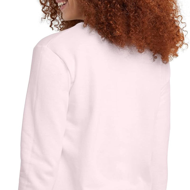 Women'S Ecosmart V-Notch Crewneck Sweatshirt, Fleece Pullover Sweatshirt for Women