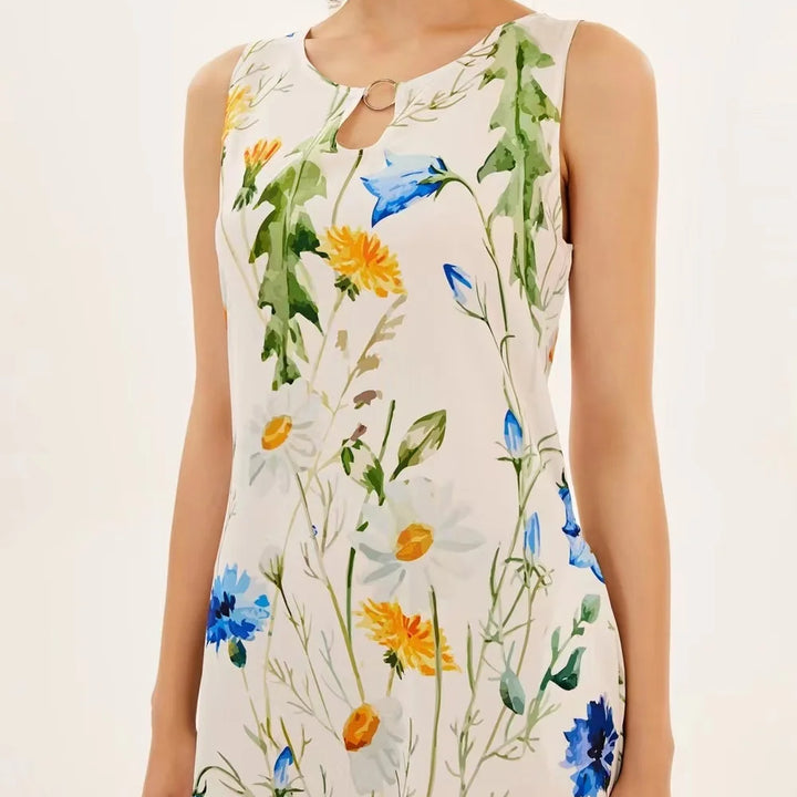 Women's Floral V-Neck Boho Maxi Dress