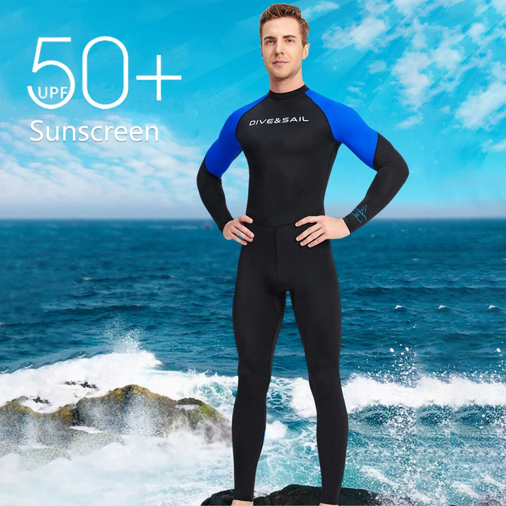 Men's Long Sleeve Diving Wetsuit.