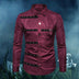 Men's gothic studded long-sleeve shirt.