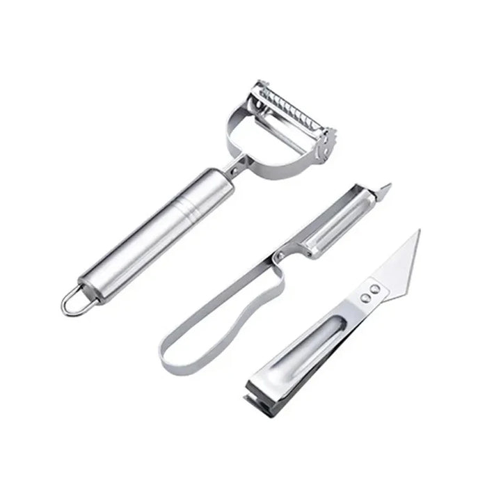 3pcs Stainless Steel Vegetable Peeler Set.