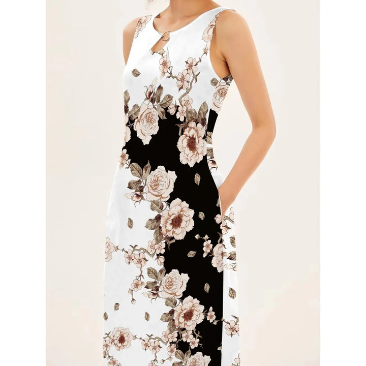 Women's Floral V-Neck Boho Maxi Dress