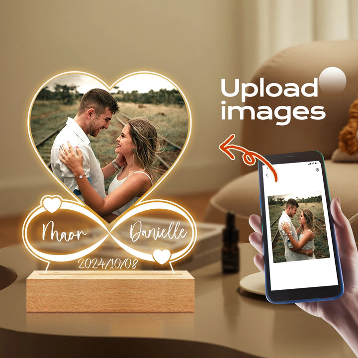 Custom Photo Love Frame – Anniversary Gift for Couples.