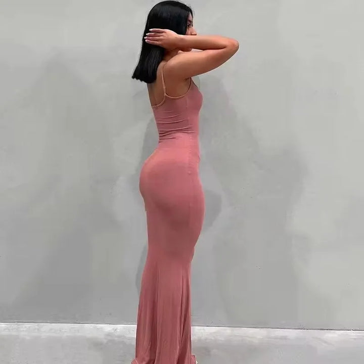 Women's 2025 Satin Backless Maxi Dress