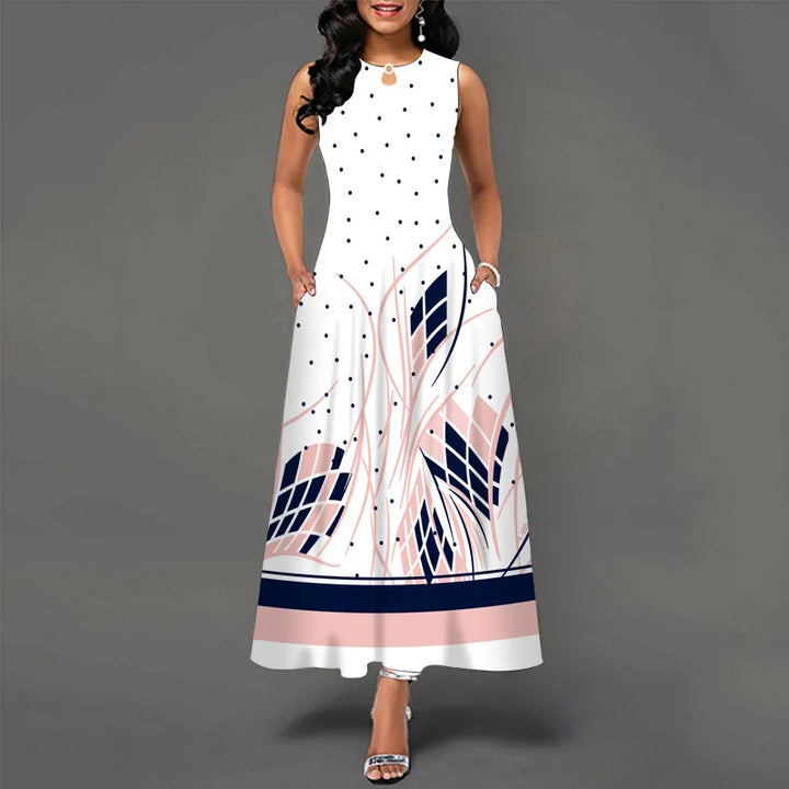 Women's Floral V-Neck Boho Maxi Dress