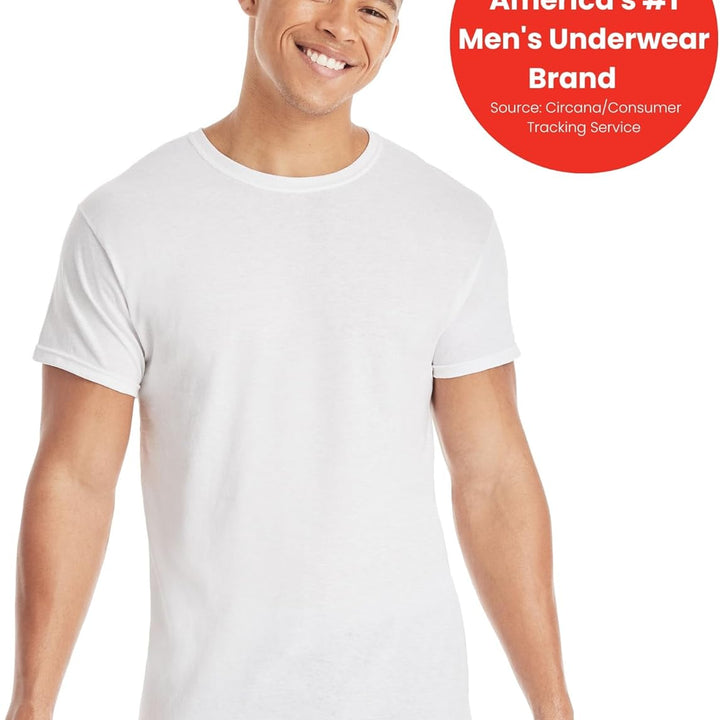 Men'S Cotton, Moisture-Wicking Crew Tee Undershirts, Multi-Packs Available